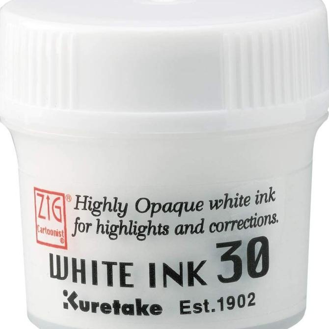 

[[COD]] Kuretake ZIG CARTOONIST WHITE INK 30 ml TERBATAS Kode 496
