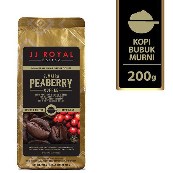 

JJ ROYAL COFFEE PEABERRY SUMATRA GROUND (KOPI BUBUK) BAG 200GR