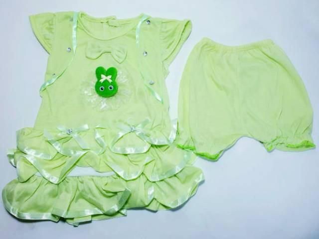 Dress Anak Setelan Baju Gaun Anak Perempuan Boneka Pita Lucu R13