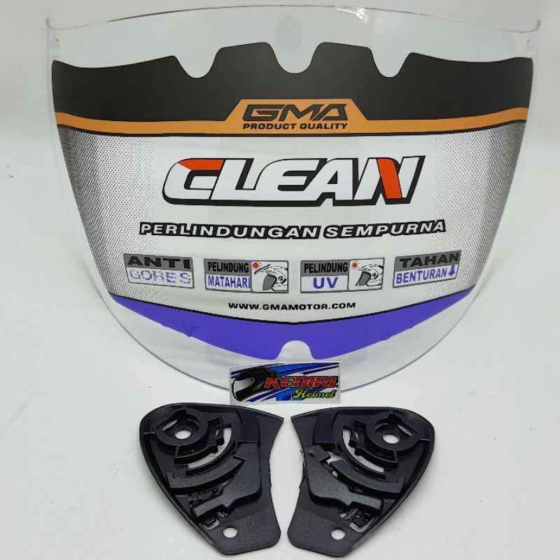 Kaca visor helm INK centro KYT jet DJ maru Galaxy slide CLEAN CLEAR bening hitam silver pelangi
