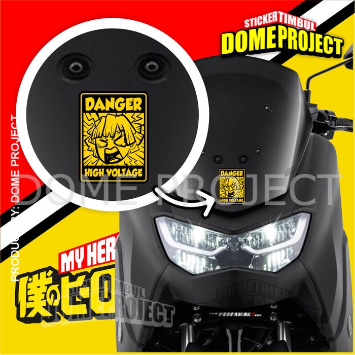 ZENITSU DANGER FORM STIKER CUTTING DECAL HELM MOTOR KACA MOBIL LOGO STICKER AESTHETIC DEKORASI OTOMOTIF