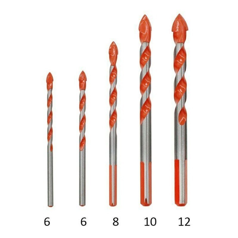 Mata Bor HSS Twist Drill Bit 6-12mm 5 PCS - BA-H21 - Silver Red