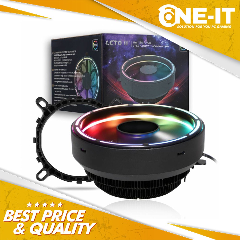 CPU Cooler Infinity LETO II 12cm RGB HSF For Intel and AMD