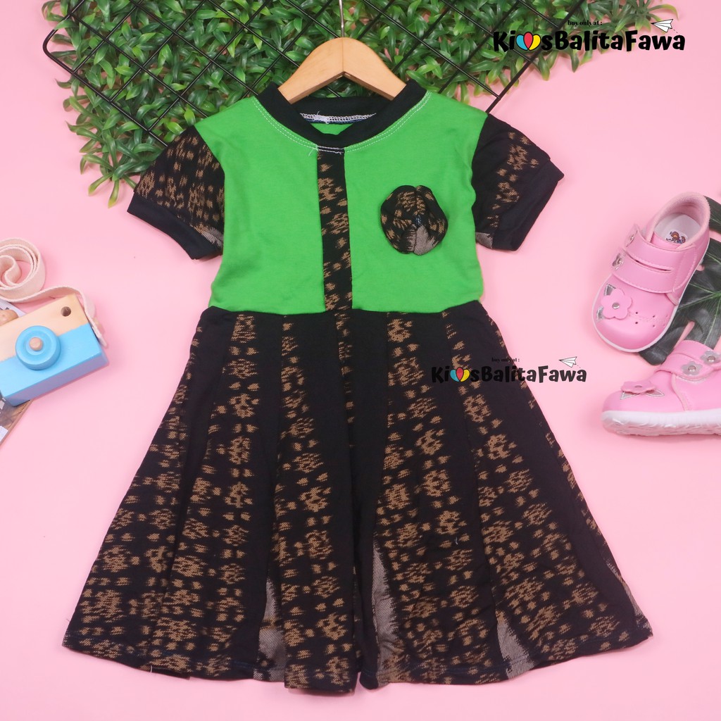 Dress Maudy Size 3-4 Tahun / Dres Anak Perempuan Gaun Lengan Simple Import Murah Baju Cewek