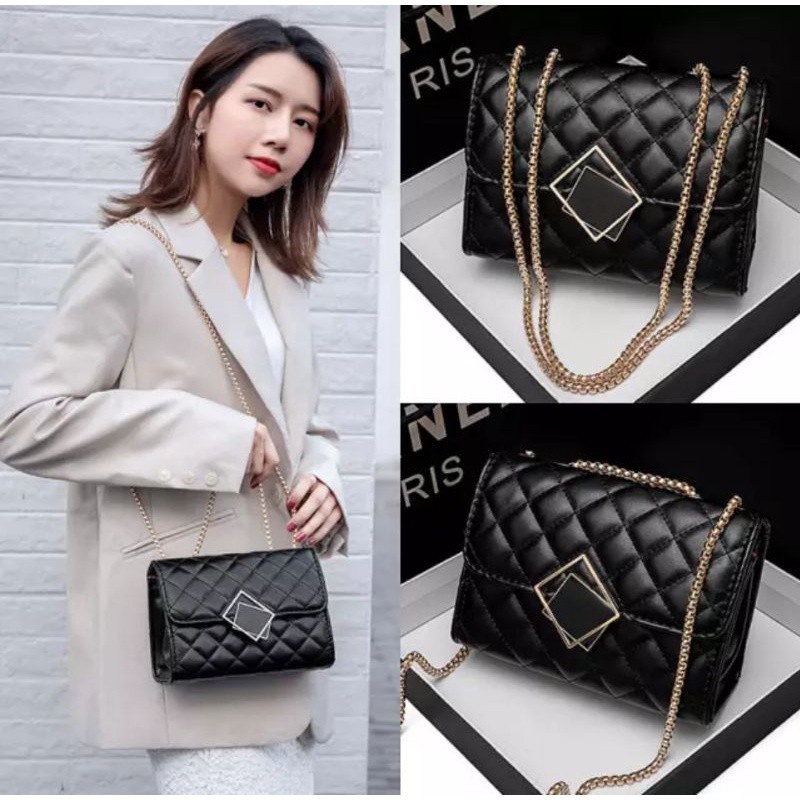 [BISA COD] Tas Selempang Slempang Sling Bag Premium Wanita - Tas Kondangan Pesta Rantai Bahu Elegan Wanita Korean Style Ootd Terbaru 2022