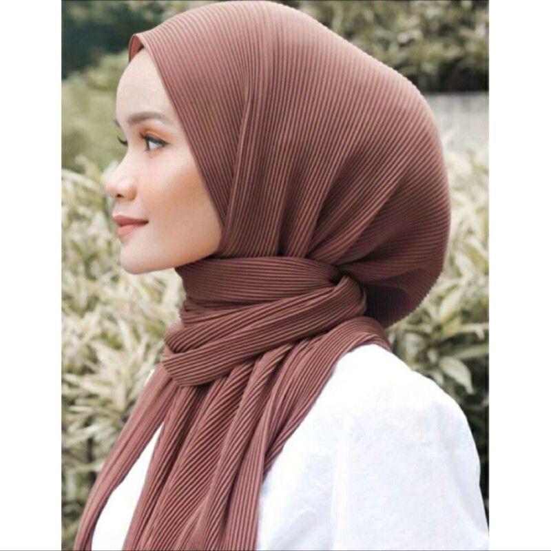 PASHMINA PLISKET FULL CERUTY 75x175 cm JAHIT TEPI TANPA GARIS TENGAH  BABYDOLL FULL PLISKIT PLEATED SHAWL TERMURAH TERBARU VAYAON HIJAB