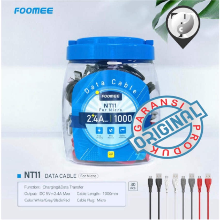 Kabel data micro fast charging 2.4A foomee NT11