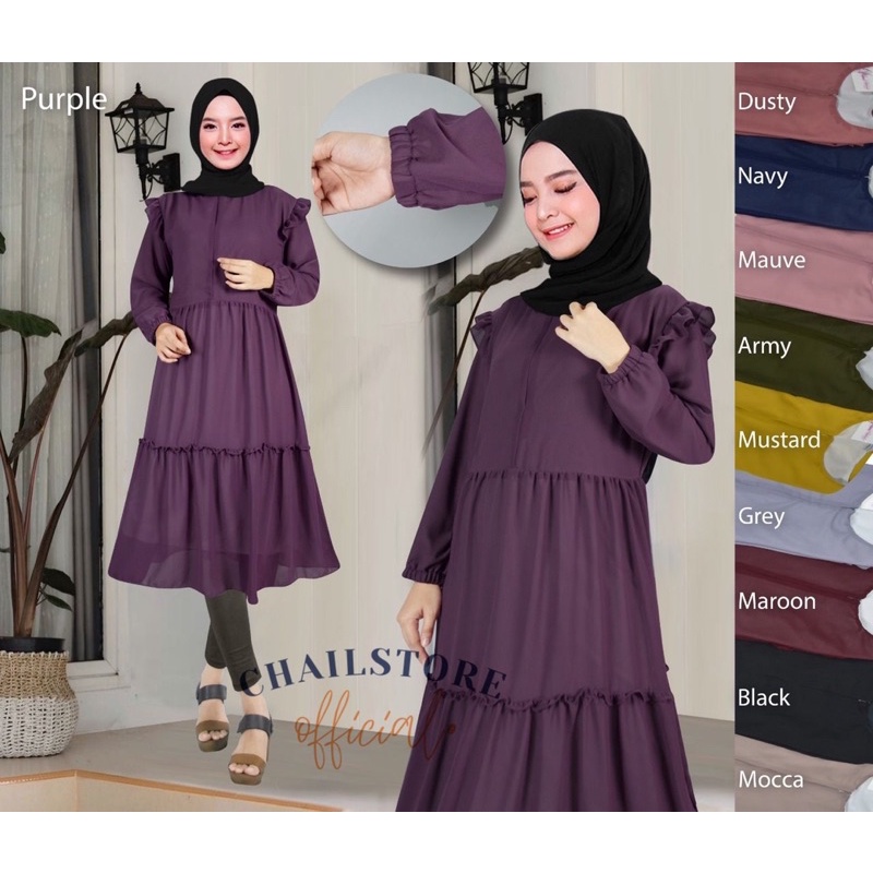 GAMIS CERUTY BABYDOLL - SIZE 5L XXXL XXL XL L M S /  maxy dress / JUMBO / gaun muslimah