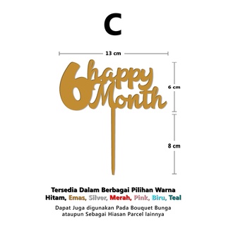 Image of thu nhỏ Cake Topper - HAPPY 1 MONTH / 3 MONTH / 6 MONTH - Kue Ulang tahun Bayi #1