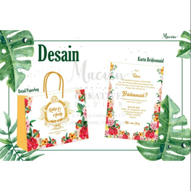 

Paperbag small landscape - flower orange