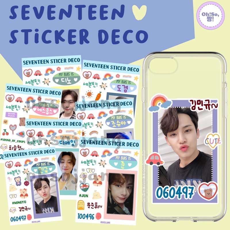 SEVENTEEN CUTE STICKER DECO CARAT LUCU STIKER