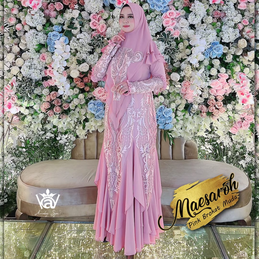 Gamis Syar'i Set Maesaroh Dusty BM Limited Edition by Aurakay Syari
