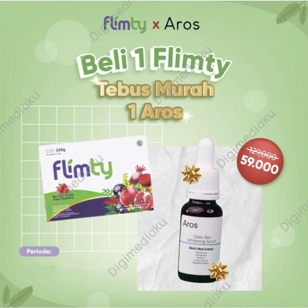 Promo Tebus Murah Flimty Fiber Detox Langsing Sehat Flimeal Aros Brightening Serum