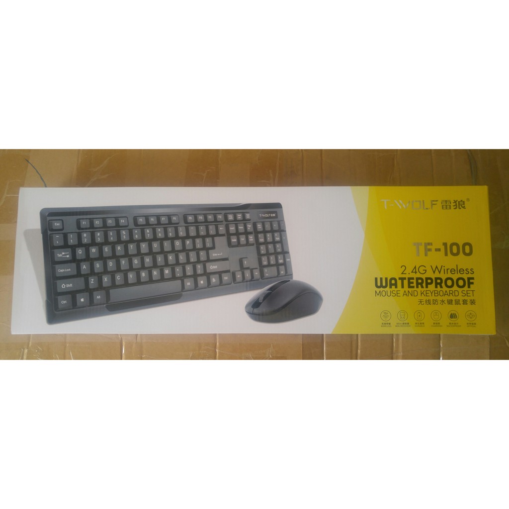 KEYBOARD DAN MOUSE WIRELESS TWOLF TF-100 / KEYBOARD MOUSE WIRELESS SET