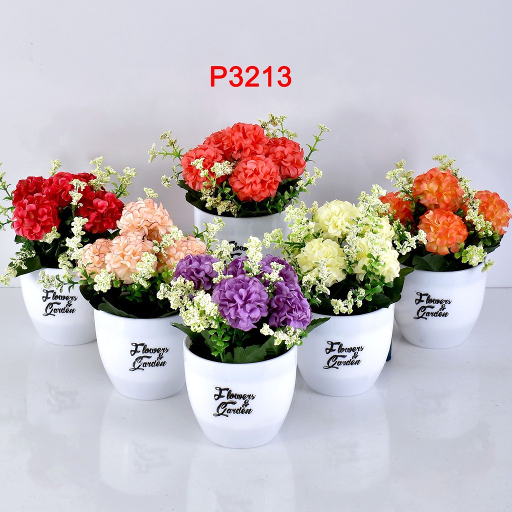 COD/ TL88 TANAMAN BUNGA HIAS POT TANAMAN HIAS DEKORASI RUMAH DAN BUNGA PLASTIK P3213-3