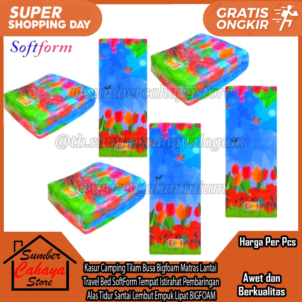 Kasur Camping Kemping Tilam Busa Karet Bigfoam Matras Lantai Travel Bed SoftForm Tempat Istirahat Pe
