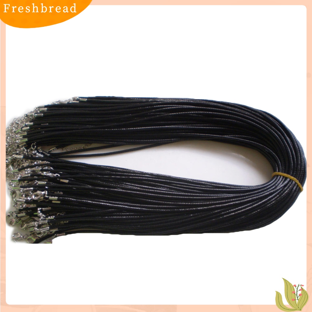 Terlaris 10 Pcs 2mm Wax Rope String Necklace with Lobster Clasp for DIY Jewelry Making