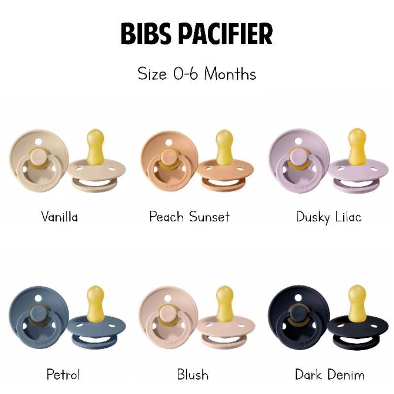 BIBS Pacifier - Size 1 (0-6 Months) / Empeng Bayi