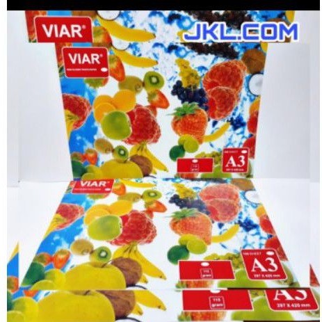 

photo paper a3 115 gram merek viar isi 100lbr