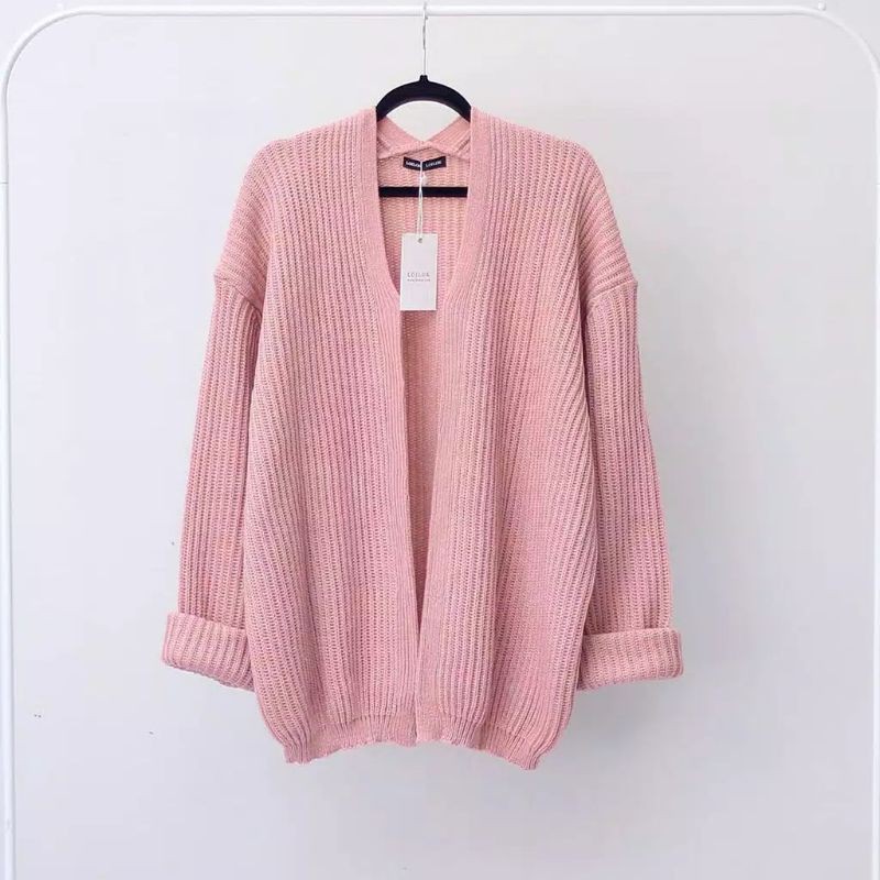 GS020 Cardigan Rajut Wanita  Kardigan Halus Knit