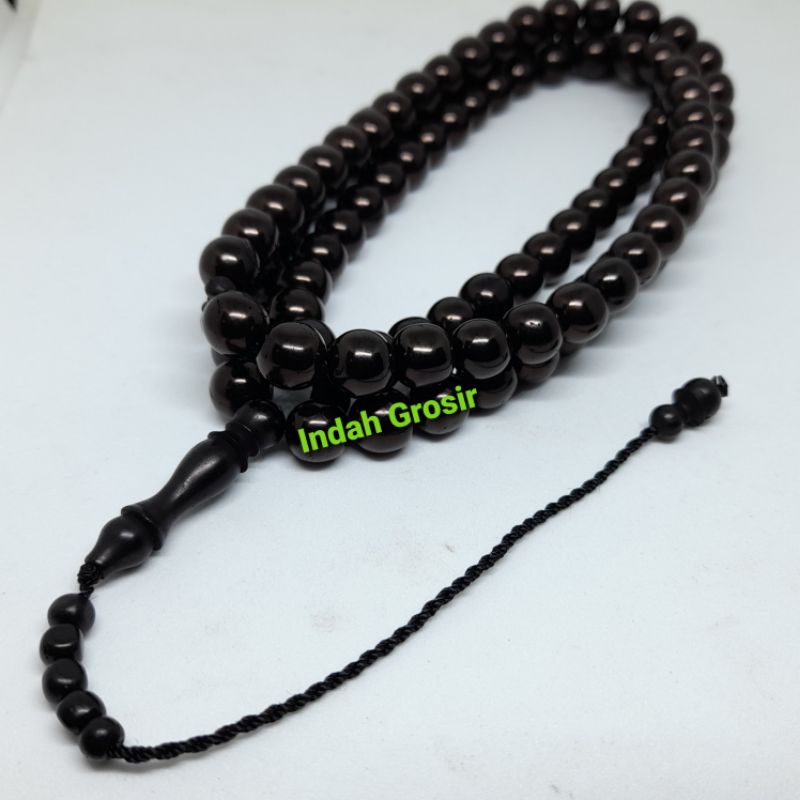 Tasbih Kaoka Bulet Warna Hitam 10Mm 99Butir