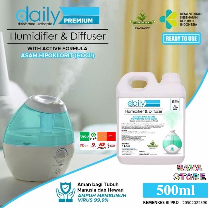 DESINFEKTAN DAILY HUMIDIFIER &amp; DIFFUSER 500ml ANTIBACTERIAL ANTI VIRUS MIKRO ORGANISME KUMAN