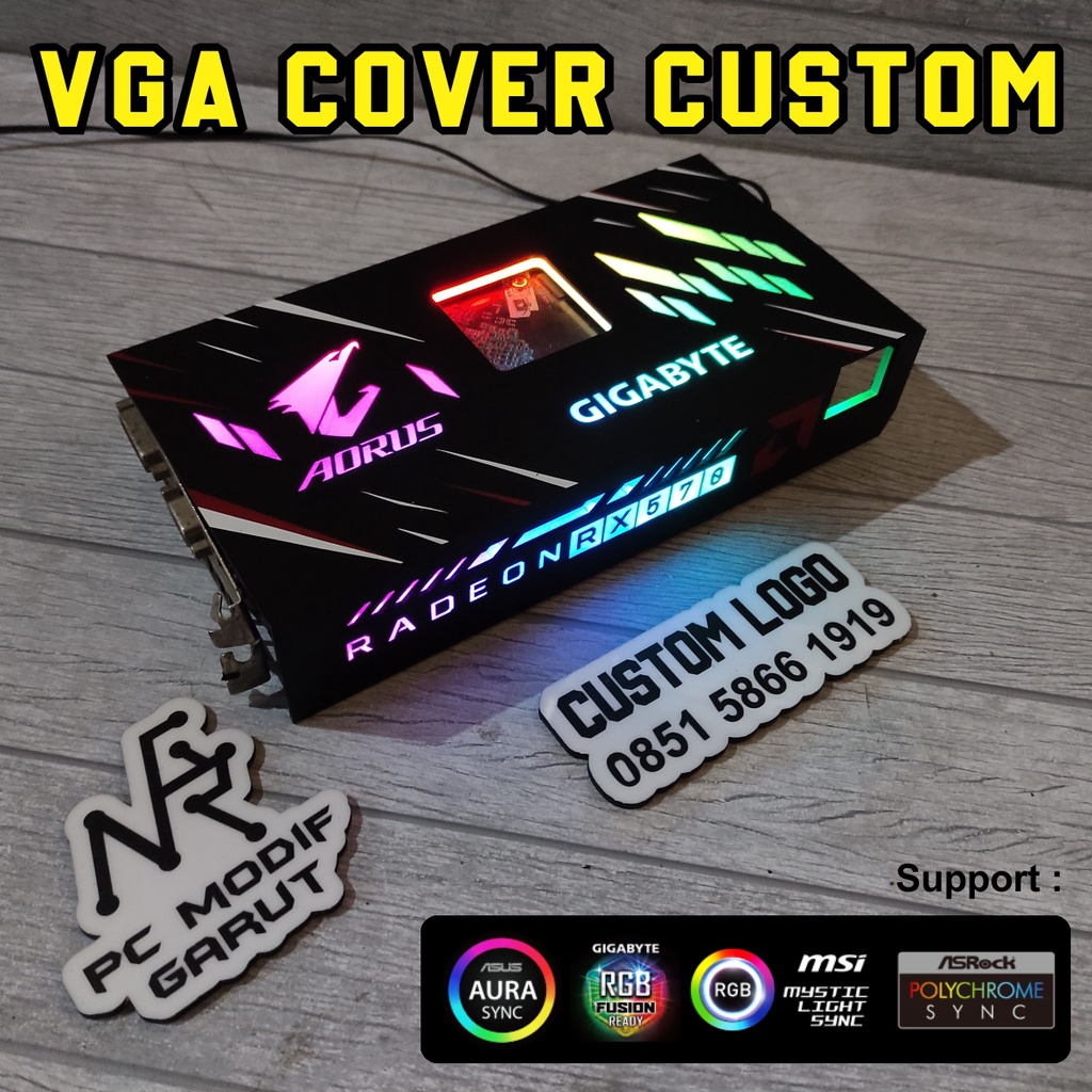 VGA COVER CUSTOM GIGABYTE RX 570 LED RGB