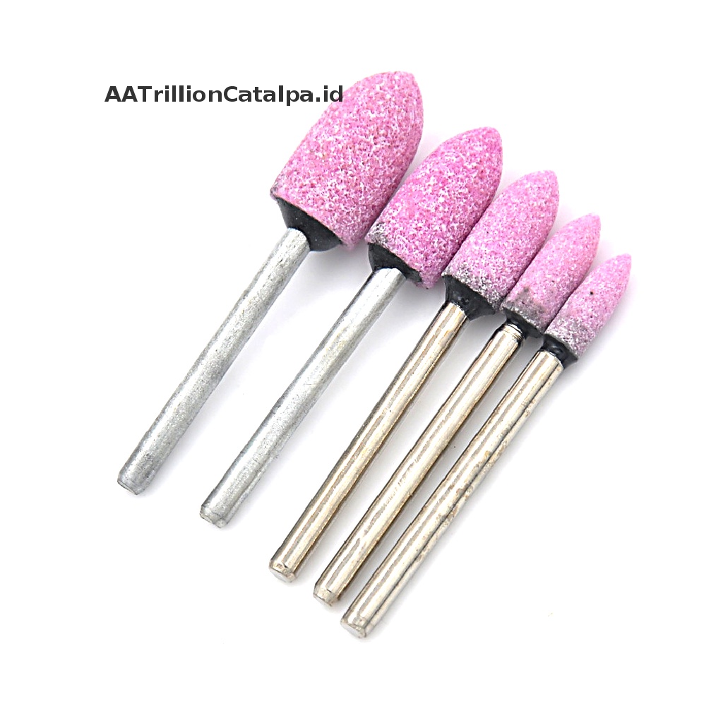 (AATrillionCatalpa) 10pcs Mata Gerinda Poles Warna Pink