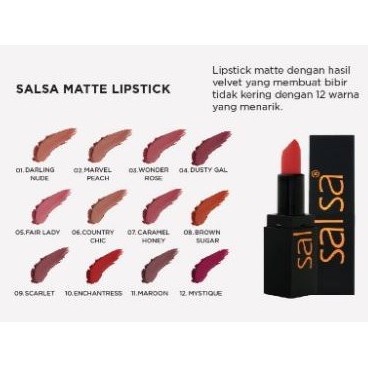 Salsa Lipstick Matte | Salsa Matte Lipstick