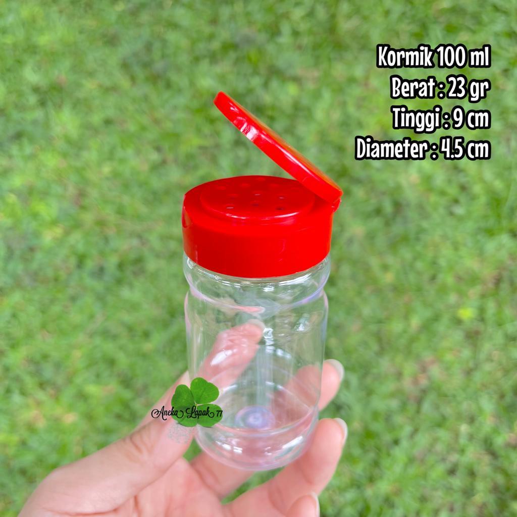 Botol toples KORMIK 100 ml botol lada bubuk botol plastik 100 ml