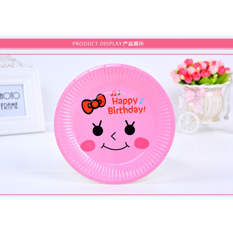 1 PAKET ISI 6 PCS Piring pesta ulangtahun party birthday tray party tableware (4F5) hpa042