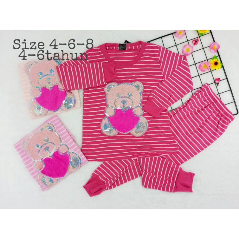 Ss#320 Setelan Anak Perempuan Size 4-6thn Model Za-ra Kids / Piyama Anak / Pakaian Anak Perempuan