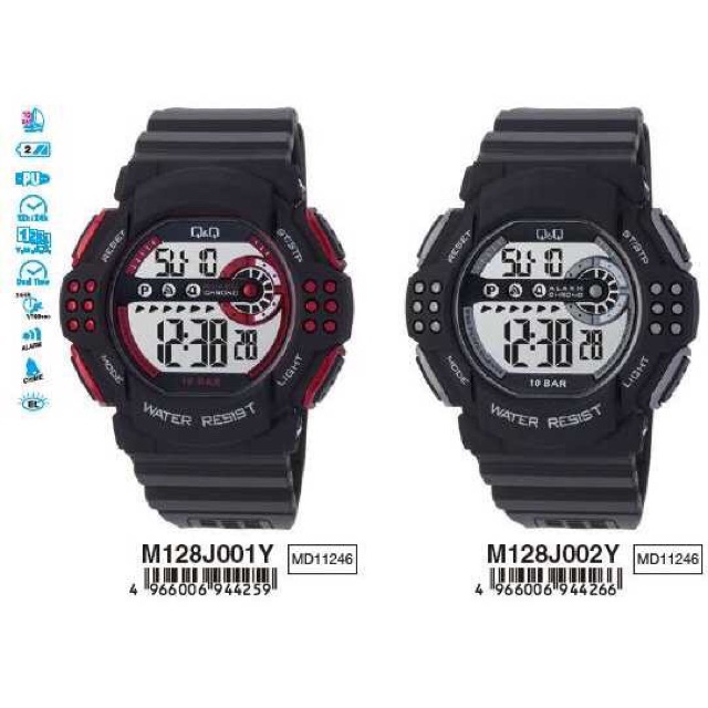 Promo Q&amp;Q QnQ QQ Original Jam Tangan Pria Digital - M128 M128J Water Resist Limited