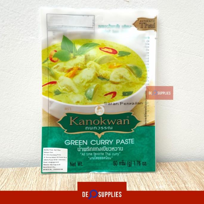 

Kanokwan Green Curry Paste 50gr - Thai Curry Bumbu Kari Hijau Thailand
