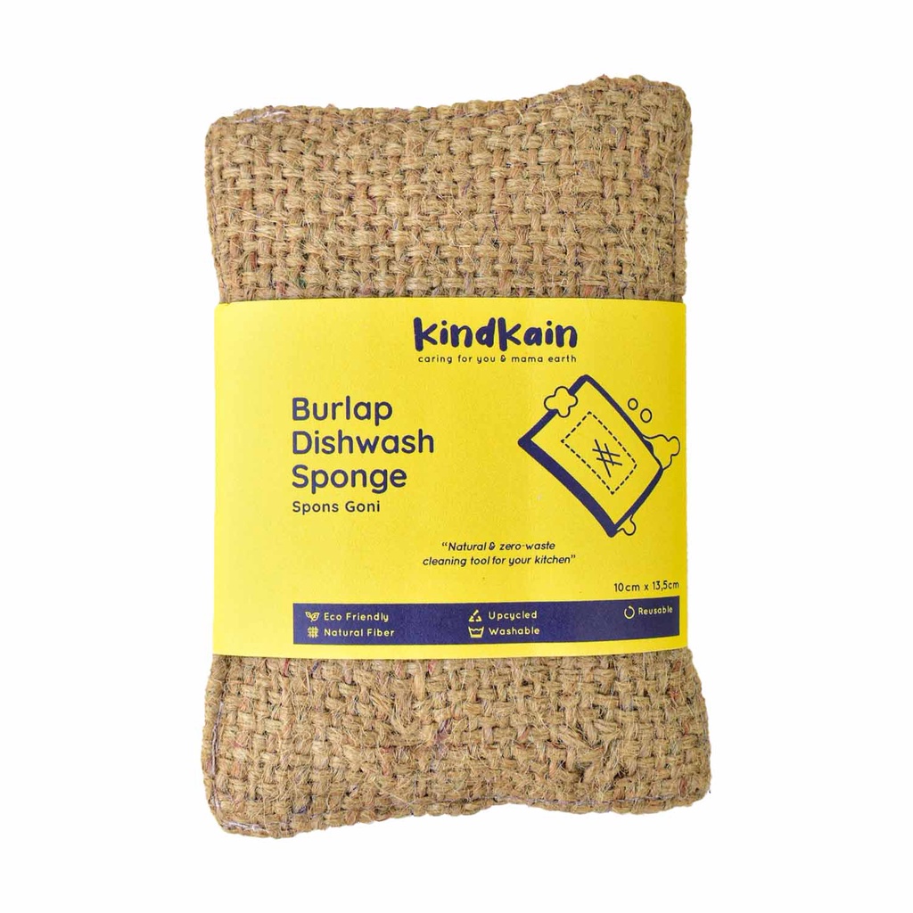 Kindkain Burlap Dishwash Sponge / Spons Goni ( 10 x 13,5 Cm )