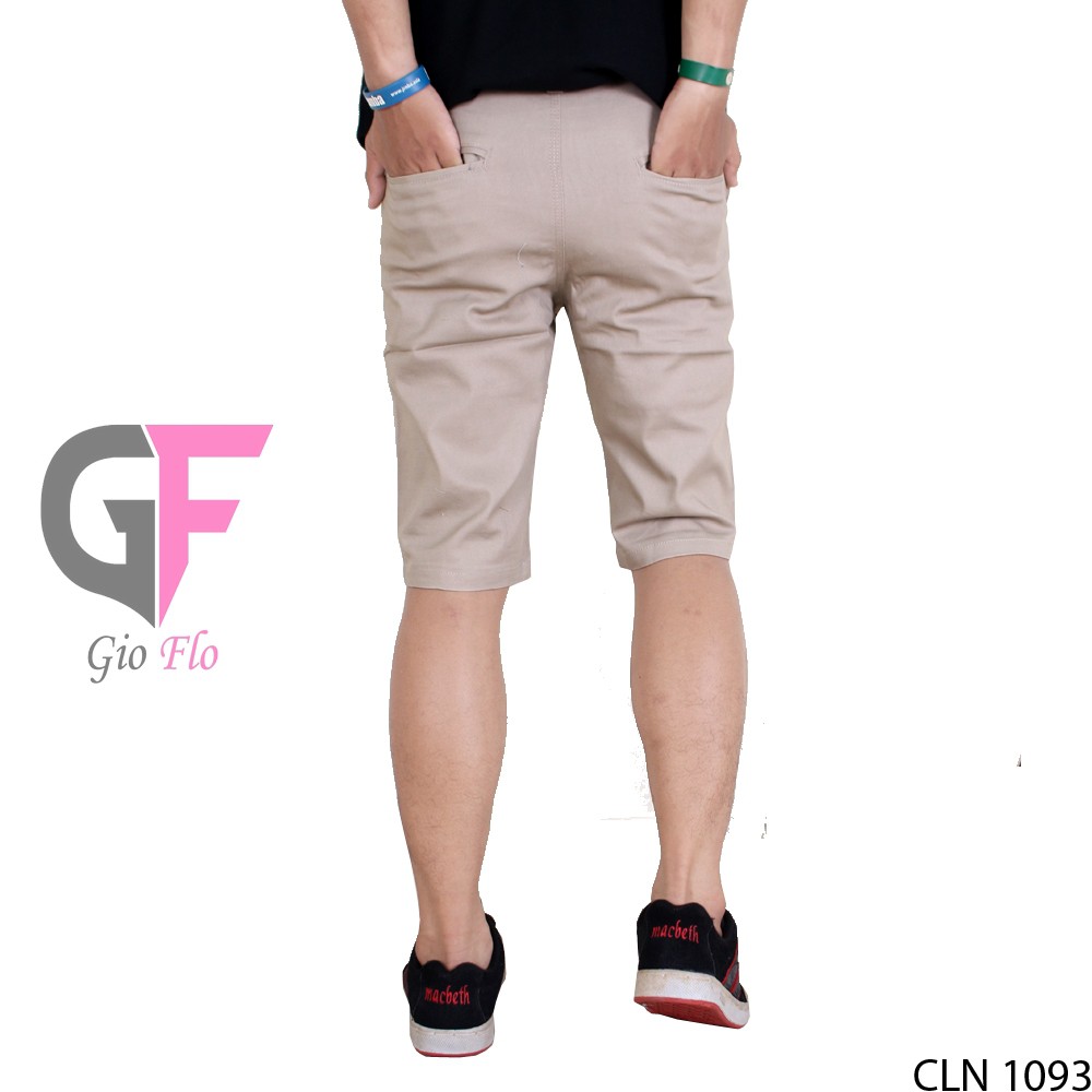 GIOFLO Men Short Chino Pants Celana Pendek Casual Pria Krem / CLN 1093