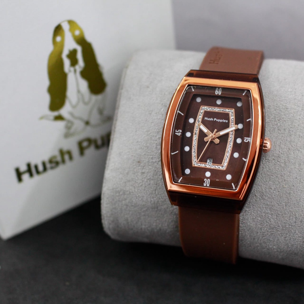 JAM TANGAN HUSH PUPPIES WANITA/JAM HUSH PUPPIES WANITA MODEL OVAL/(COD) WJ1 | JAM TANGAN WANITA HUSH PUPPIES RUBBER OVAL | JAM TANGAN CEWEK TERBARU HUSH PUPPIES KARET