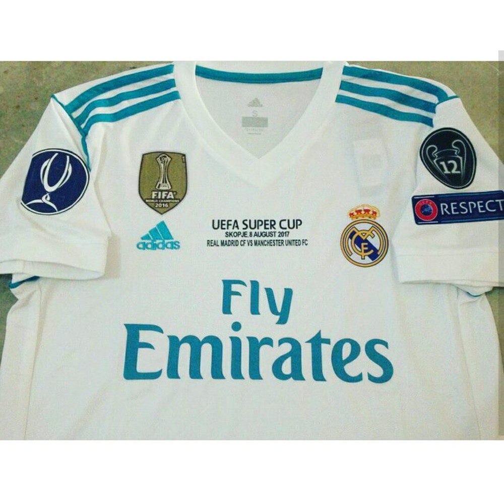 Jersey Real Madrid Home Super Eropa Full patch 17 18 Bagus