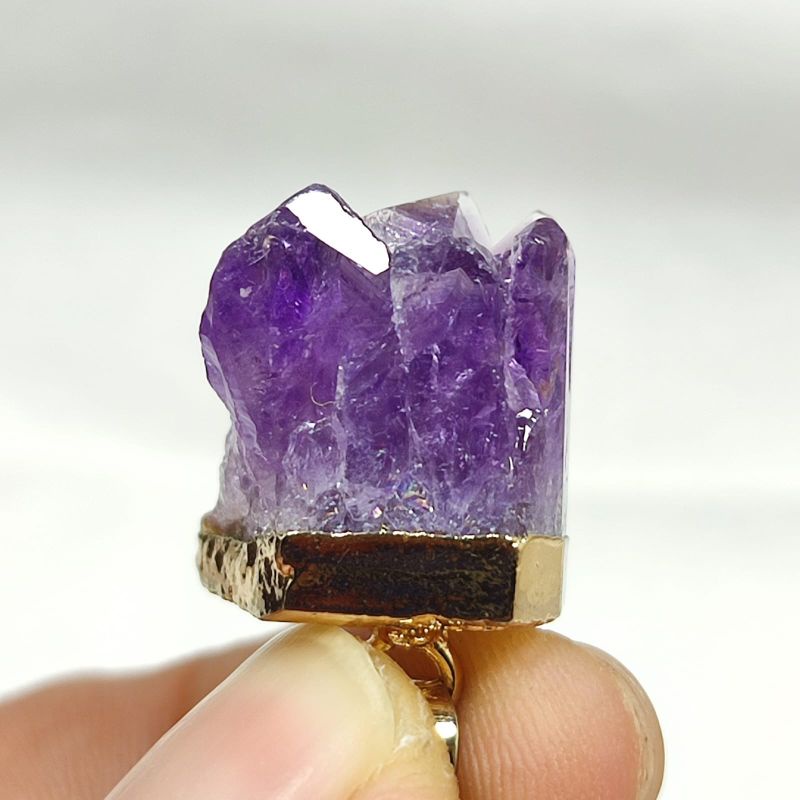 LIONTIN BATU ALAMI ROUGH AMETHYST ASLI NATURAL