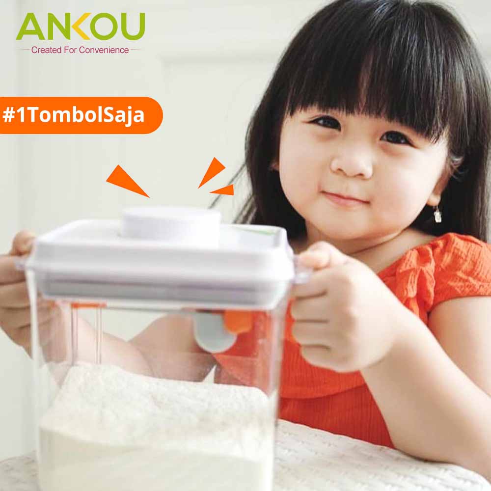 Adda Home - Ankou - Toples ( Tempat makanan / Tempat susu bubuk ) Air Tight 1500ml