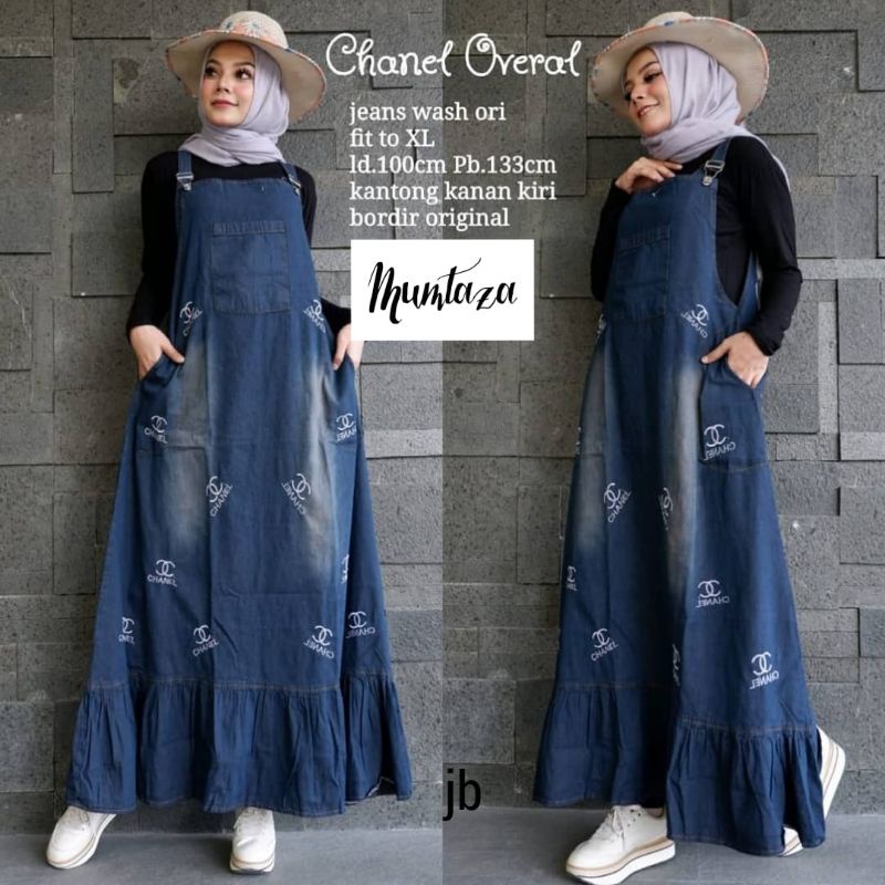 Hima Overall Jeans Premium Quality Wanita Best Seller