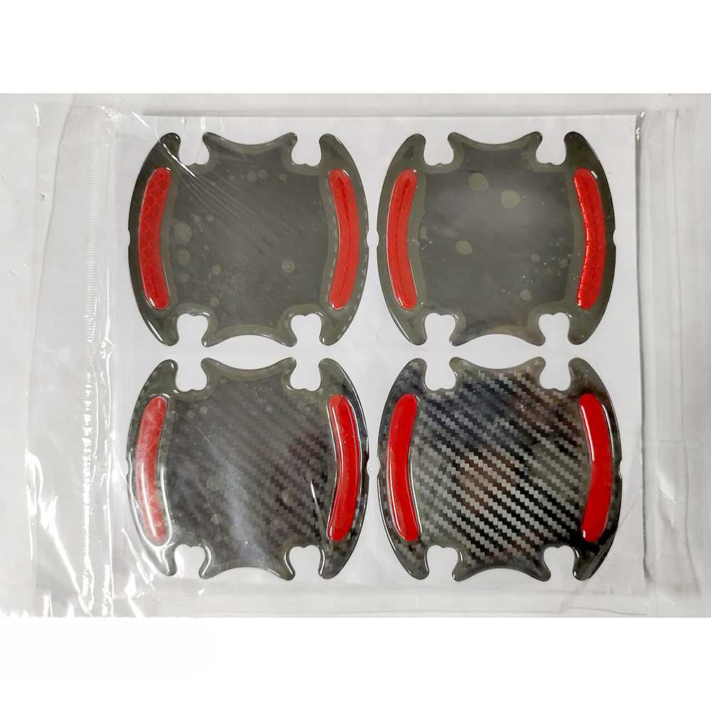 (100% BARANG ORI) Seametal Reflective Sticker Gagang Pintu Mobil Carbon Fiber 4PCS 1185