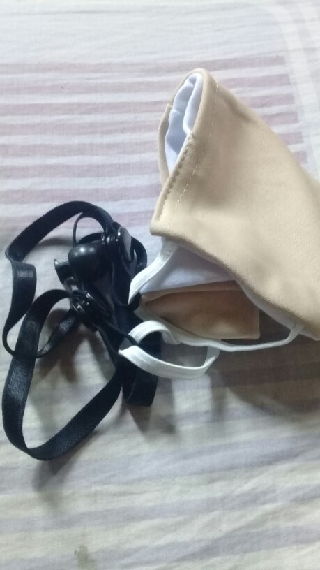 Masker Kain 3 Ply Lapis 2 Lapis Kain + 1 Slot (tissue) Hijab | Cod