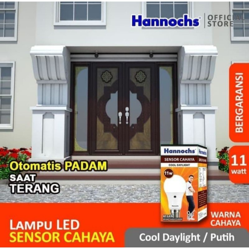 LAMPU LED HANNOCHS LIGHT SENSOR 11W 11WATT 11 W - LAMPU LED HANNOCH SENSOR CAHAYA 11W 11WATT 11 W