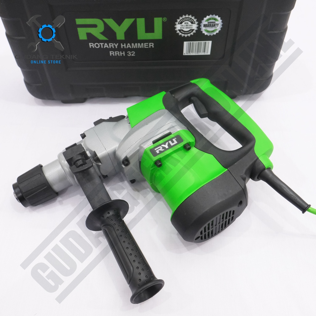 Rotary Hammer RYU RRH32 / Bor Bobok Beton Hammer Drill RRH 32 - Mesin Bor Tangan Bobok Beton RYU