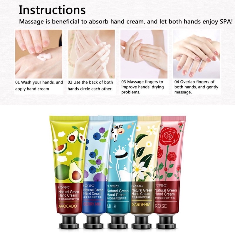 ROREC HAND CREAM / LOTION KRIM ROREC NATURAL GREEN HAND CREAM - HAND LOTION ROREC