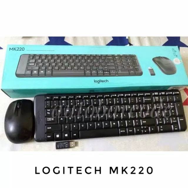 KEYBOARD MOUSE LOGITECH MK 220 WIRELESS KEYBOARD MOUSE COMBO MK-220 / MK220