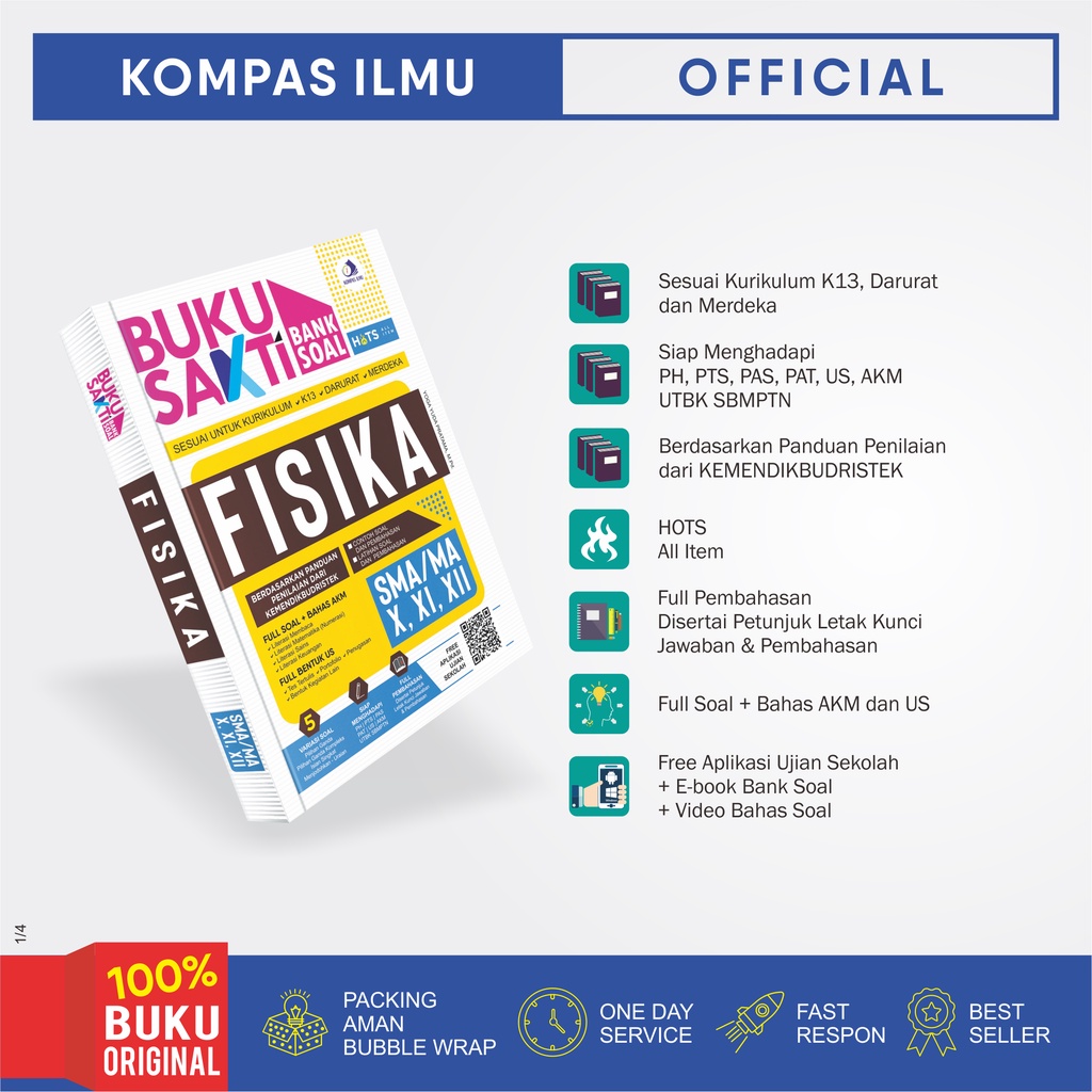 Buku Kurikulum Merdeka Buku Sakti Bank Soal Fisika Matematika Kimia Biologi KELOMPOK MIPA / IPS SMA / MA Kelas X, XI, XII Kurmer