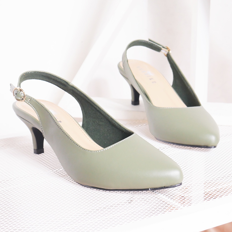 Bernike Shoes Sherly Mules Heels Wanita | Slingback Heels