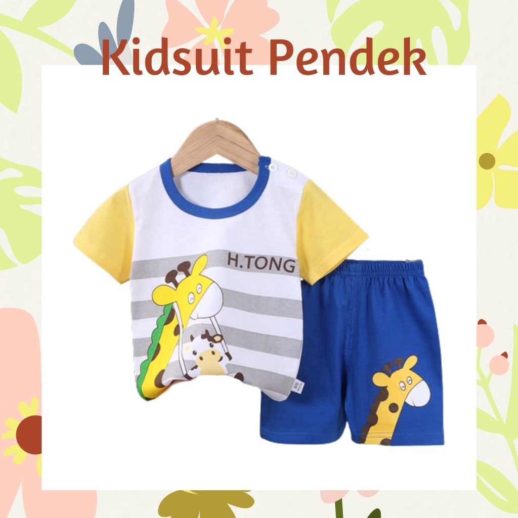 pz KIDS SUIT PENDEK Setelan Anak Bahan Kaos Lengan + Celana Berkualitas Import ebv cewek new9